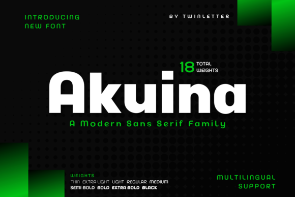 Akuina: Modern Sans Serif Font