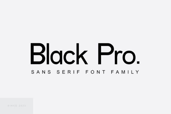 Black Pro Font for Editorial Design