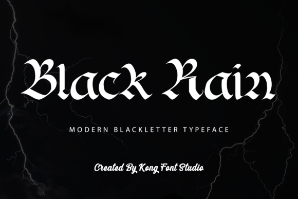 Black Rain Font for Web Design