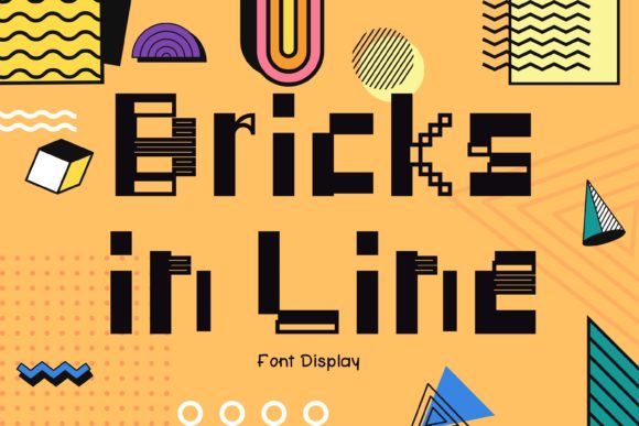 Bricks in Line: A Modern Display Font for Creative Projects