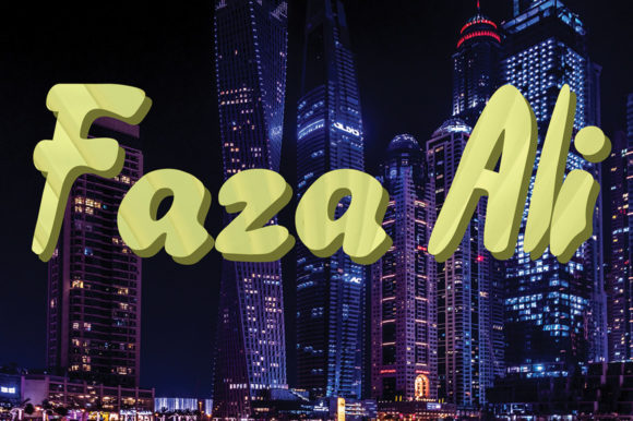 Faza Ali: A Playful Script Font That Makes Your Campaign Stand Out