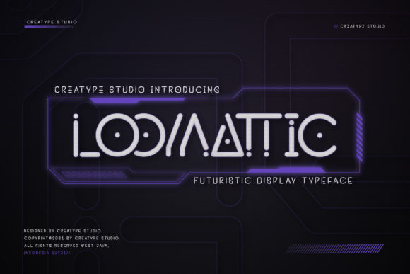 Loomattic: A Futuristic Display Font