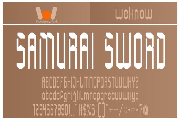 Samurai Sword Font for Web Design