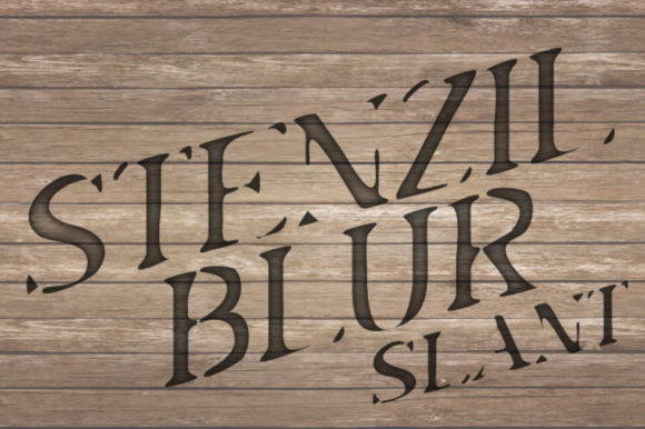 Stenzil Blur Slant: A Bold Font for Business