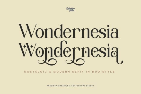 Wondernesia: A Serif Font for Creative Confidence